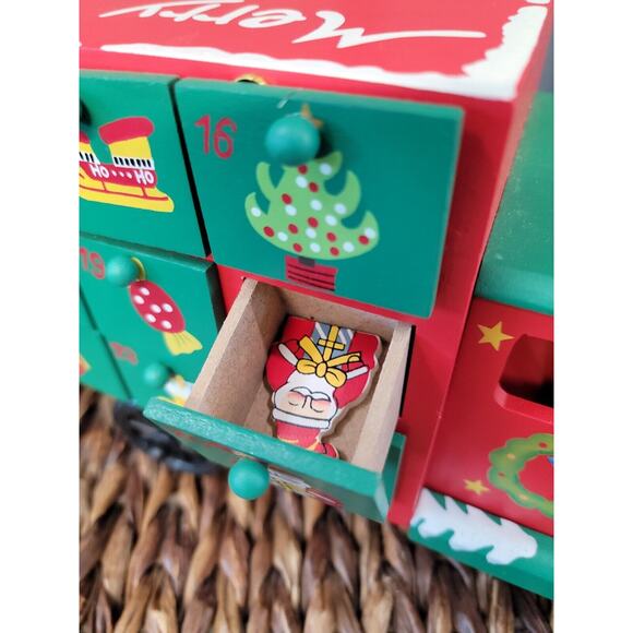 Northlight 14" Children's Advent Calendar Red Storage Truck Christmas Decoration - Picture 4 of 16